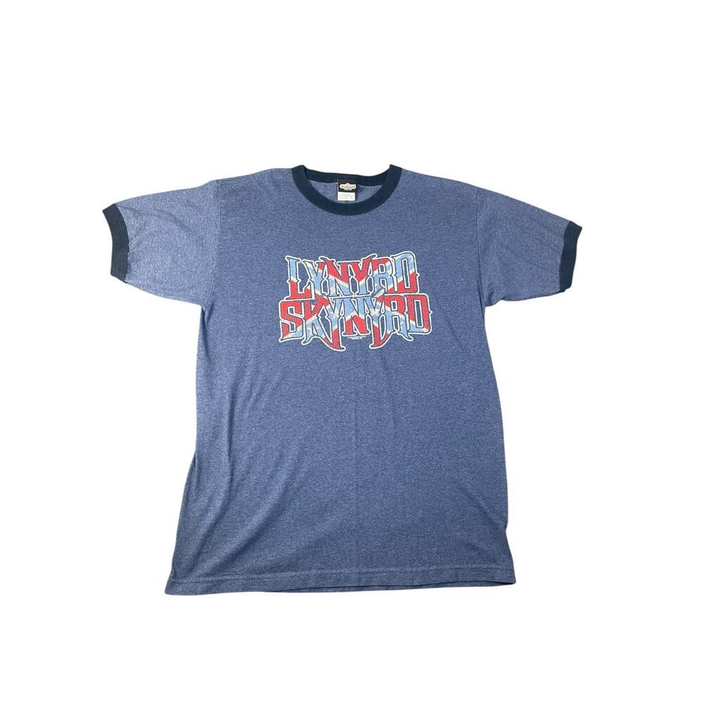 Vintage Winterland Unisex 2003 Blue Lynyrd Skynyrd Band Ringer Tee Large